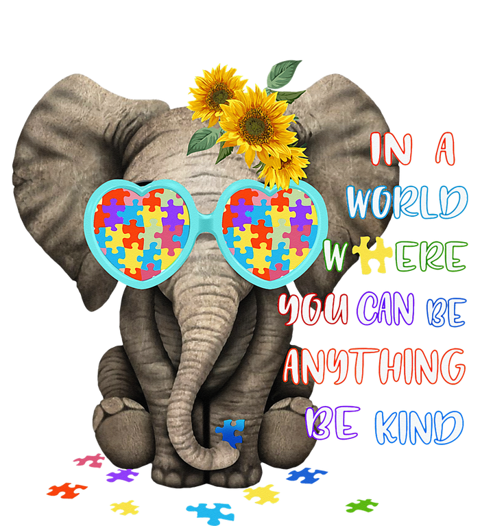 Be Kind Autism Awareness Elephant Autism Sustainable Knit Beanie