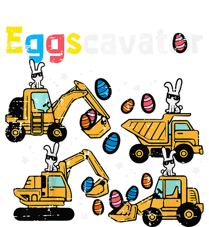 Funny Eggscavator Easter Egg Hunt Construction Trucks Kids Sweatshirt