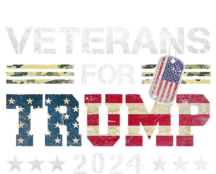 Dad Grandpa Veterans For Trump 2024 American Flag Camo Women's Racerback Tank