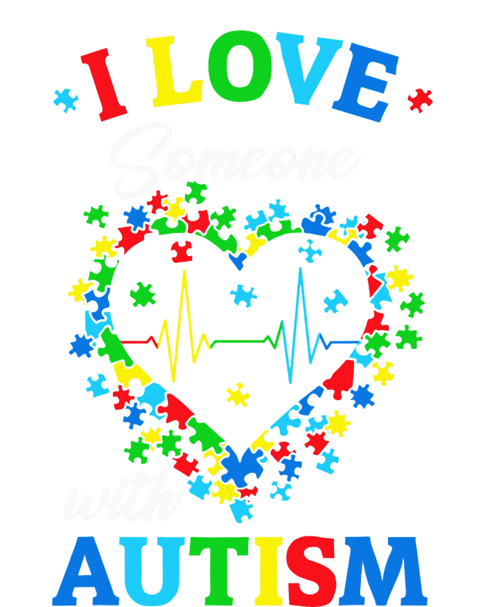 I Love Someone with Autism Awareness Women's V-Neck T-Shirt