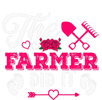 The Farmer Did It Funny Pregnancy Announcement Flowers Tie-Dye Long Sleeve Shirt