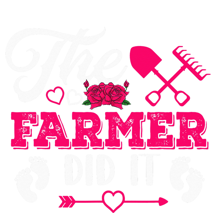 The Farmer Did It Funny Pregnancy Announcement Flowers Tie-Dye Long Sleeve Shirt