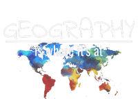 Funny Geography Teacher Earth Day Design Is Where It's At Short Acrylic Beanie