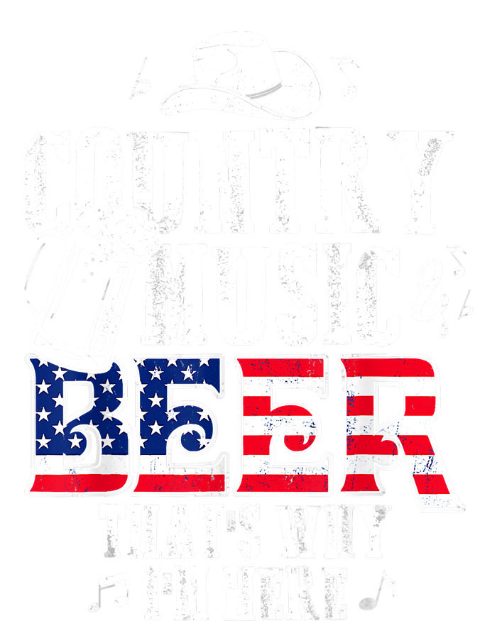 Country Music And Beer That's Why I'm Here Funny Flat Bill Trucker Hat