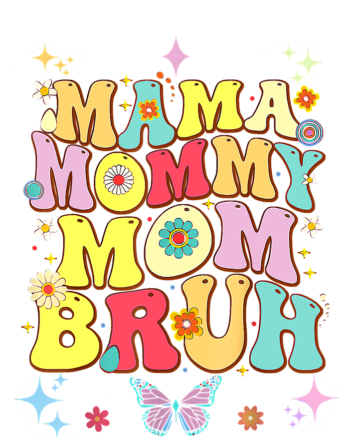 Funny Mother's Day , Mama Mommy Mom Bruh Mom Color Zip Tote Bag