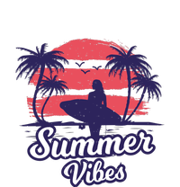 Surfing Sunset Summer Vibes Palm Beach Gift T-Shirt