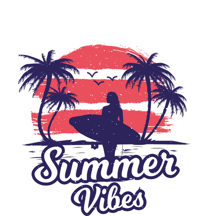 Surfing Sunset Summer Vibes Palm Beach Gift T-Shirt