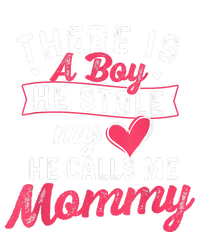 There Is A He Stole My Heart He Calls Me Mommy Mother Knit Cap Winter Beanie