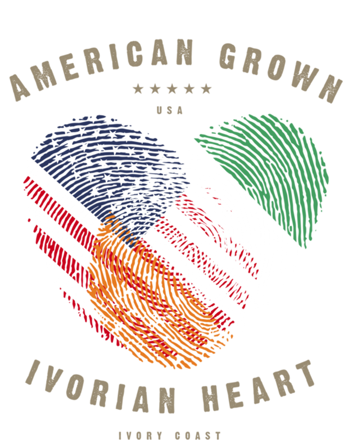 American Grown Ivorian Heart Love Ivory Coast Flag Gift Ladies Essential Tank