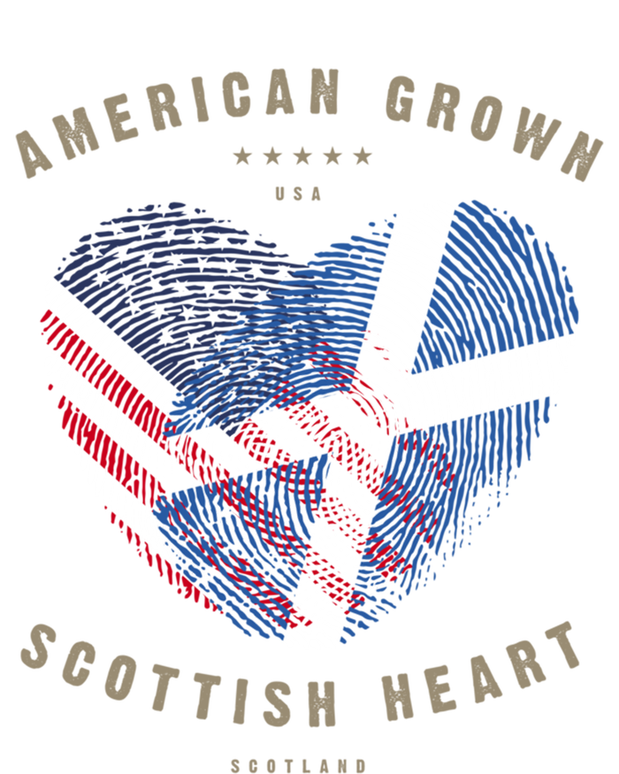 American Grown Scottish Heart Love Scotland Flag Gift Kids Long Sleeve Shirt