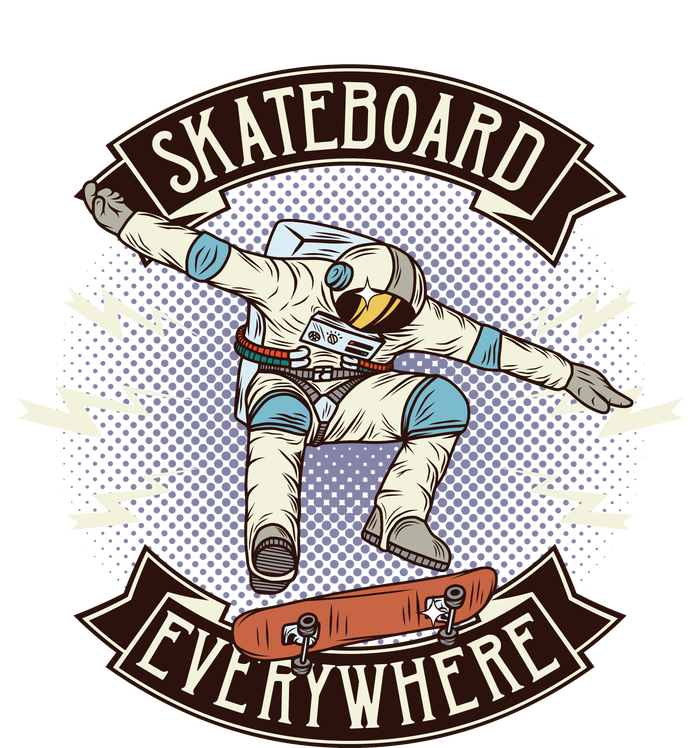 Astronaut Skateboarding Toddler Long Sleeve Shirt