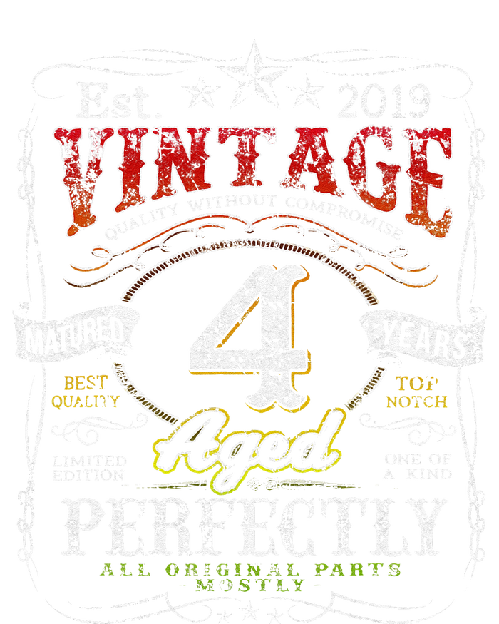 Vintage 2019 Limited Edition 4 Year Old 4th Birthdays T-Shirt