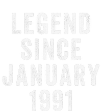 Vintage Legend January 1991 Funny Birthday T-Shirt