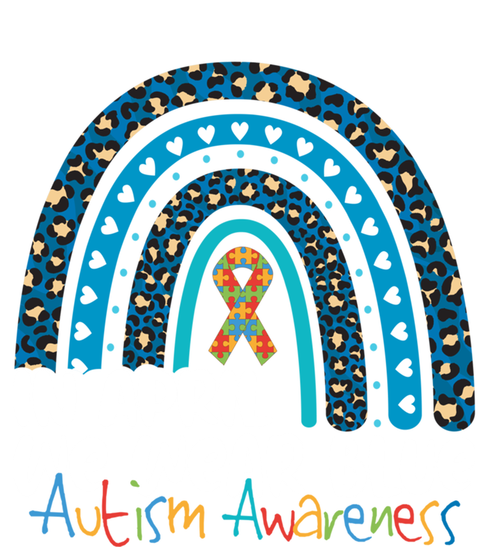 Autism In April We Wear Blue Rainbow Autism Awareness Month Funny Gift T-Shirt