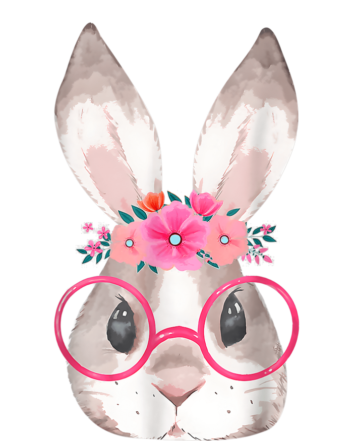 Cute Bunny Face Glasses Floral Rabbit Girl Happy Easter Day Pajama Set