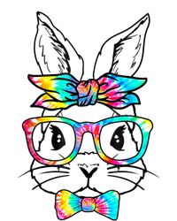 Cute Bunny Face Tie Dye Glasses Headband Happy Easter Day T-Shirt