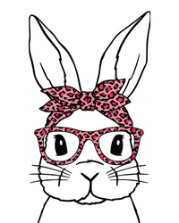 Cute Bunny Face Leopard Glasses Headband Happy Easter Day Tall T-Shirt