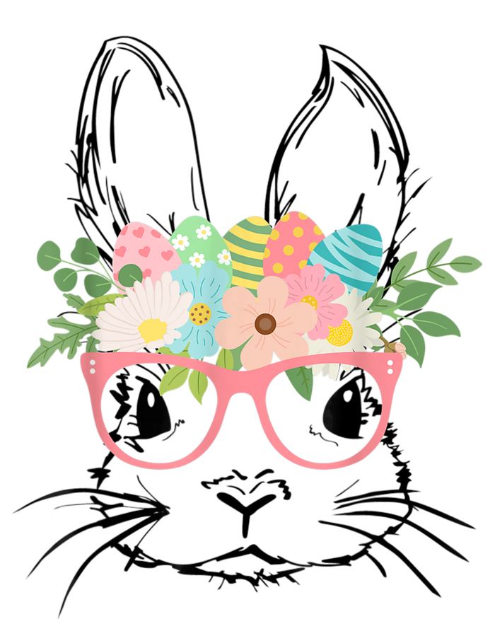 Cute Bunny Face With Pink Glasses Wo Girl Kid Easter Sustainable Bucket Hat