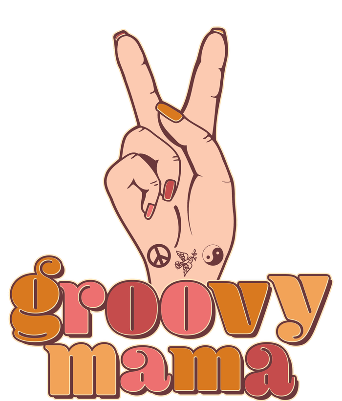 Retro Vintage Groovy Mama Peace Sign Toddler T-Shirt