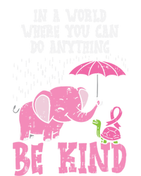 Be Kind Elephant Turtle Breast Cancer Awareness Support Gift Funny Gift Women's Racerback Tank