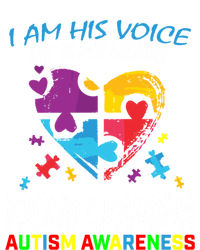 Blue Proud Autism Awareness Grandma Grandson I Am His Voice Cool Gift V-Neck T-Shirt