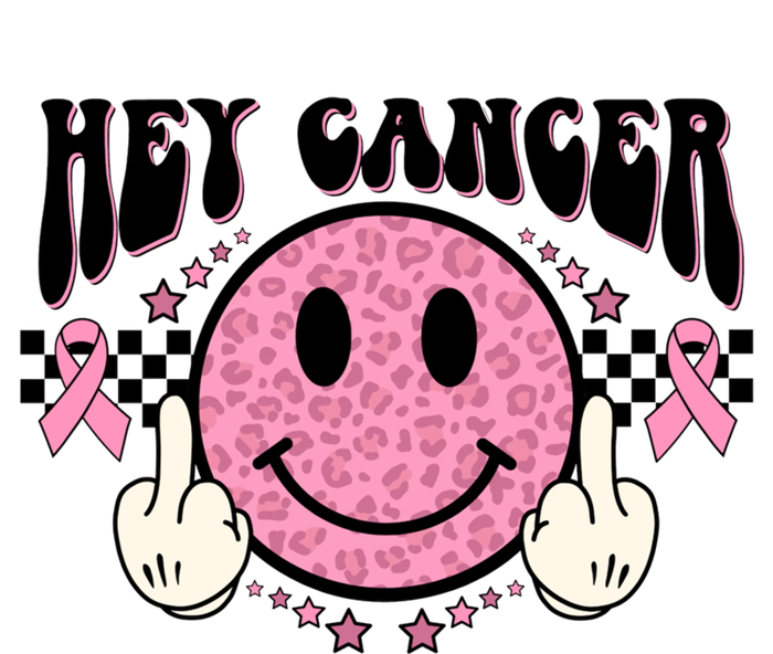 Hey Cancer Funny Breast Cancer Awareness Happy Face Gift Tie-Dye T-Shirt