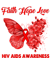 Butterfly Faith Hope Love Red Ribbon Hiv Aids Day Warrior Gift Tie-Dye Long Sleeve Shirt