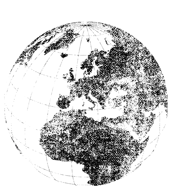 Distressed Globe, Grunge Effect World Earth T-Shirt