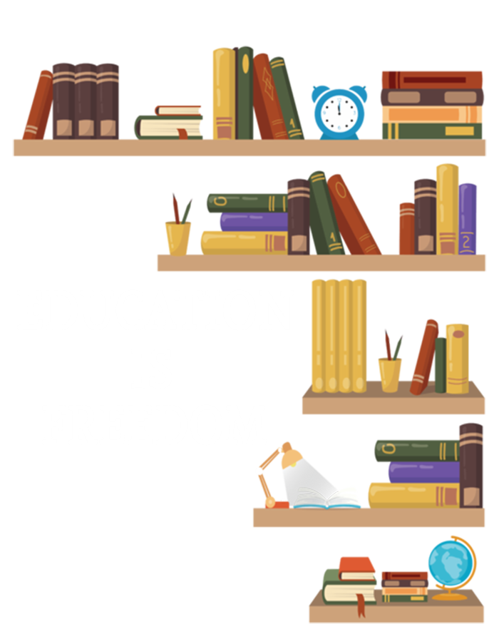 Education Is Freedom Africa Black History Month Library Book Great Gift Kids T-Shirt