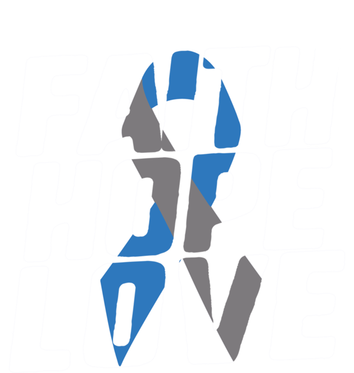 Faith Hope Love Diabetes Awareness Blue Ribbon Cool Gift T-Shirt