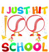 I Just Hit 100 Days Of School Baseball 100th Day Meaningful Gift Women's Long Sleeve Flannel Pajama Set 