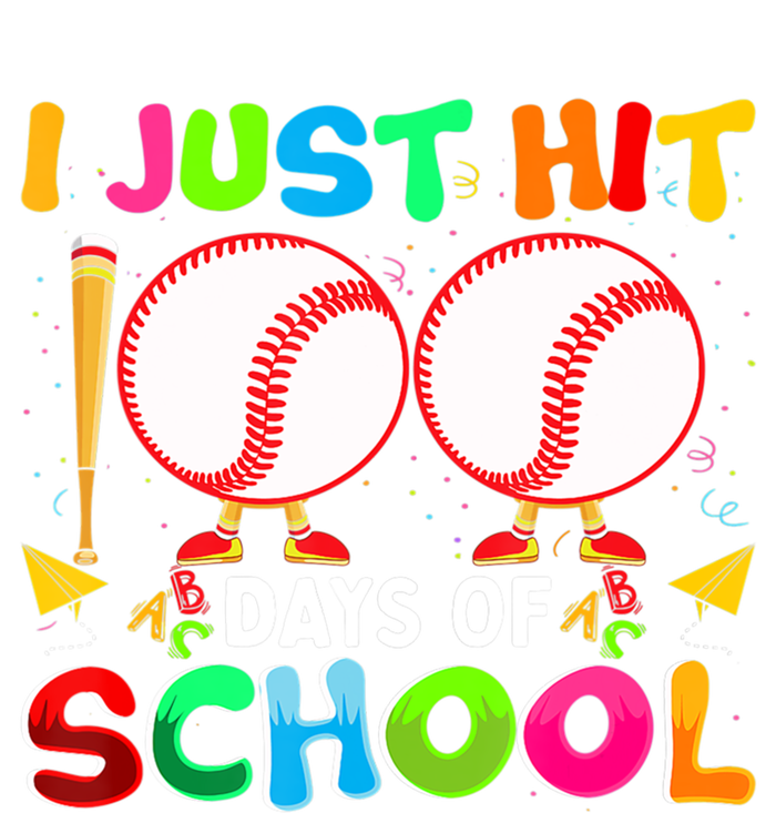 I Just Hit 100 Days Of School Baseball 100th Day Meaningful Gift Women's Long Sleeve Flannel Pajama Set 