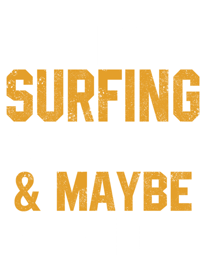 I Like Surfing And Beer Surfer Hawaiian Surfboard Dad Mom Gift T-Shirt