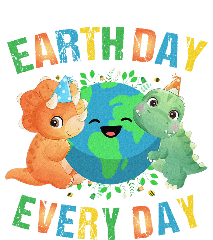 Earth Day Every Day Dinosaur Hugging Earth Nature Dino Lover Gift T-Shirt