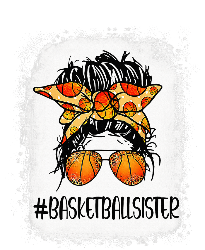 Basketball Mom Messy Bun Mama Bleached Basketball Player T-Shirt