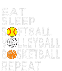 Funny Eat Sleep Softball Volleyball Basketball PosiCharge RacerMesh Polo