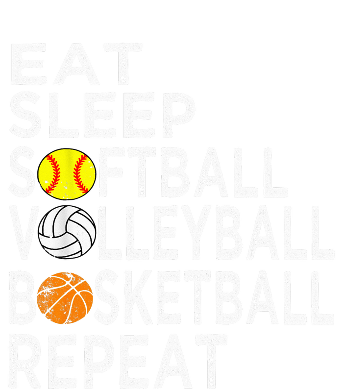 Funny Eat Sleep Softball Volleyball Basketball PosiCharge RacerMesh Polo