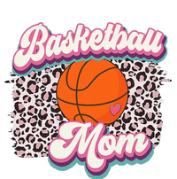 Retro Pink Leopard Basketball Mom Mother's Day Sport Mama Performance Fleece Hoodie