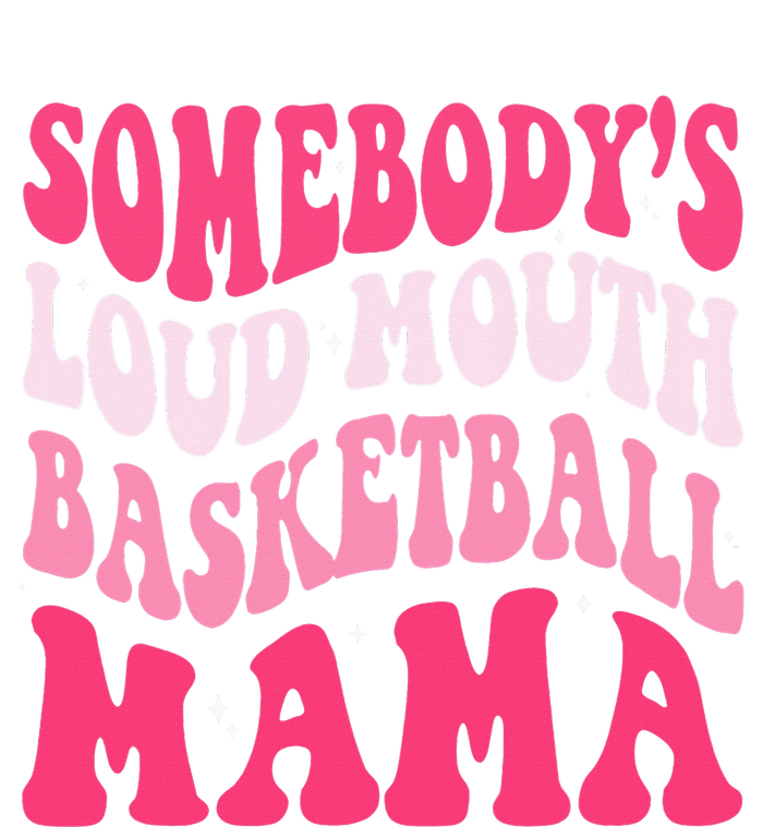 Somebody's Loudmouth Basketball Mama Mothers Day Groovy Baby Long Sleeve Bodysuit