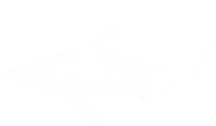 Vintage Shark Silhouette Hammerhead Shark Tiger Shark Heart T-Shirt