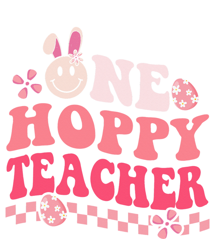 Easter Day Teacher Groovy One Hoppy Teacher Kids Hoodie