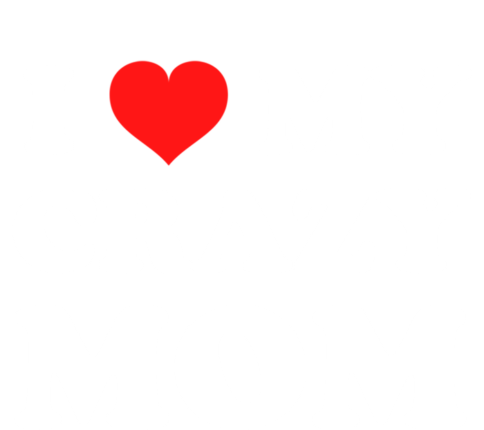 I Love My Crazy Mom Red Heart Gift Ceramic Bell Ornament