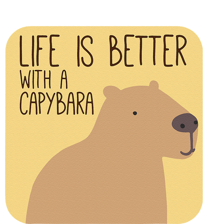 Capybara Design For Capibara Owner Cool Mammal Striped Beanie with Solid Band