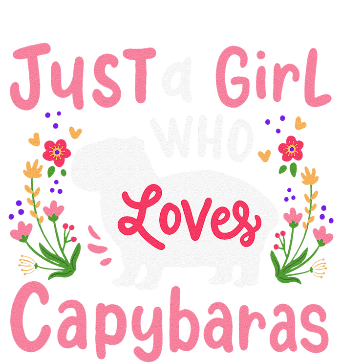 Capybara Just A Who Loves Capybaras Flower Sustainable Knit Beanie