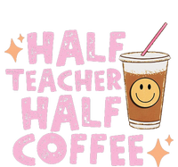 Half Teacher Half Coffee Groovy Teacher's Day Tie-Dye T-Shirt