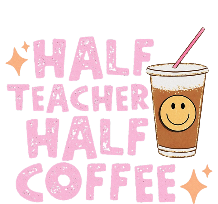 Half Teacher Half Coffee Groovy Teacher's Day Tie-Dye T-Shirt