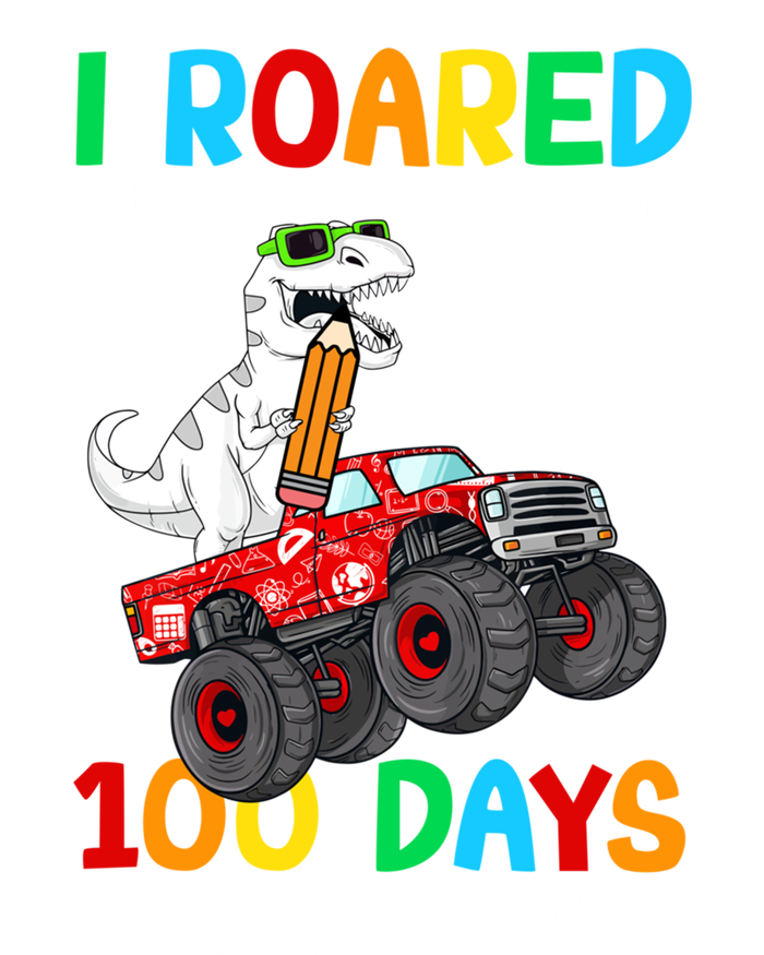 I Roared My Way Through 100 Days Of School Dinosaur Smarter Gift T-Shirt