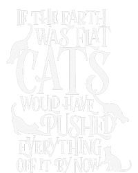 Flat Earth Cat Theory Graphic Funny Earth Day T-Shirt