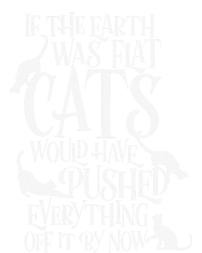 Flat Earth Cat Theory Graphic Funny Earth Day T-Shirt