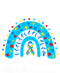 In April We Wear Blue Autism Awareness Month Blue Rainbow Great Gift Tie Dye Hoodie